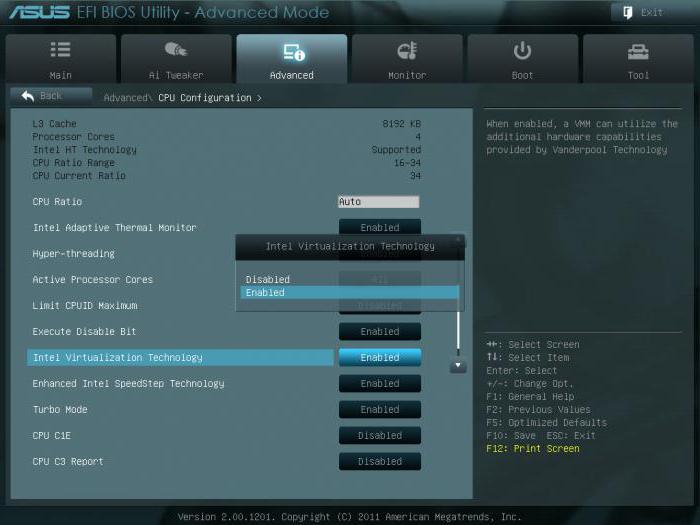 как в биосе включить виртуализацию 