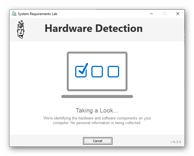 Утилита собирает данные автоматически для передачи в Can I Run It