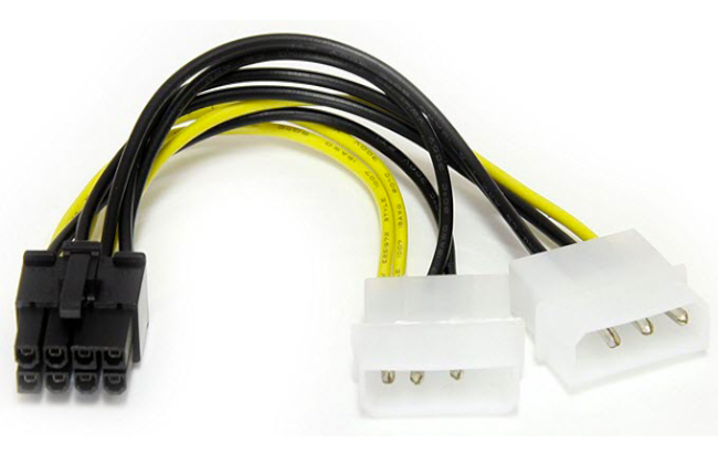 4pin Molex к 8PIN PCIe адаптер питания кабель