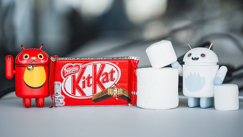 androidpit Kitkat против Marshmallow