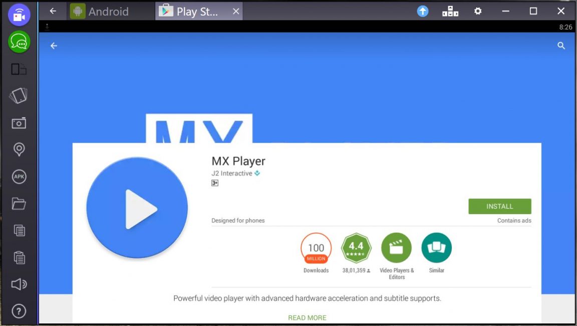 Если есть звук, но не показывает видео на android, загрузите МХ Player