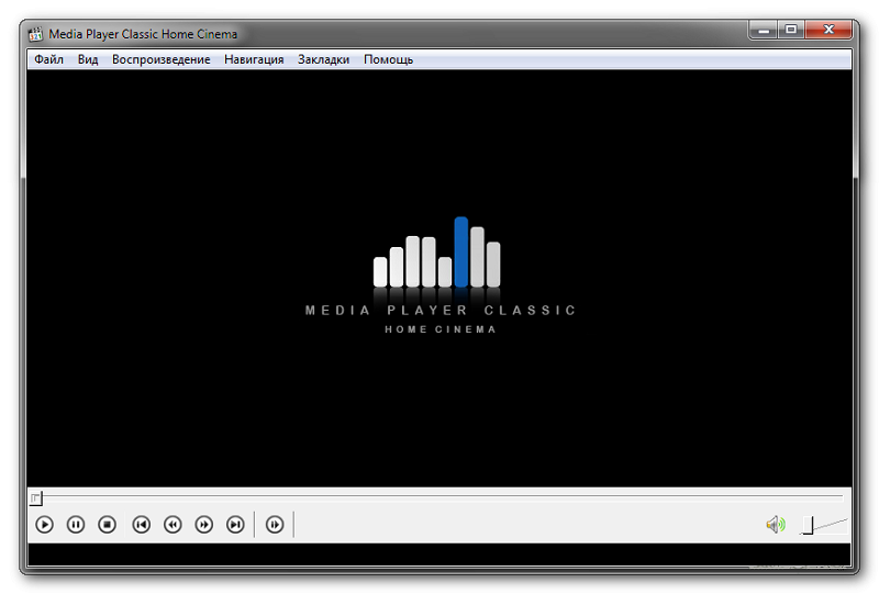 Рабочее окно Media Player Classic