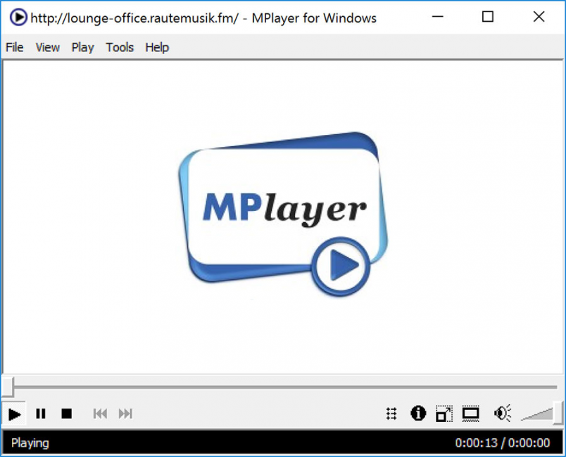 Рабочее окно MPlayer