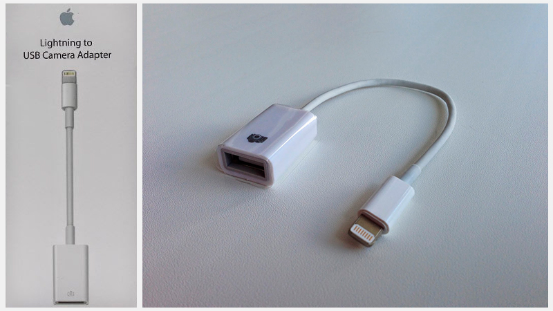 USB-кабель для подключения флешки к IPad