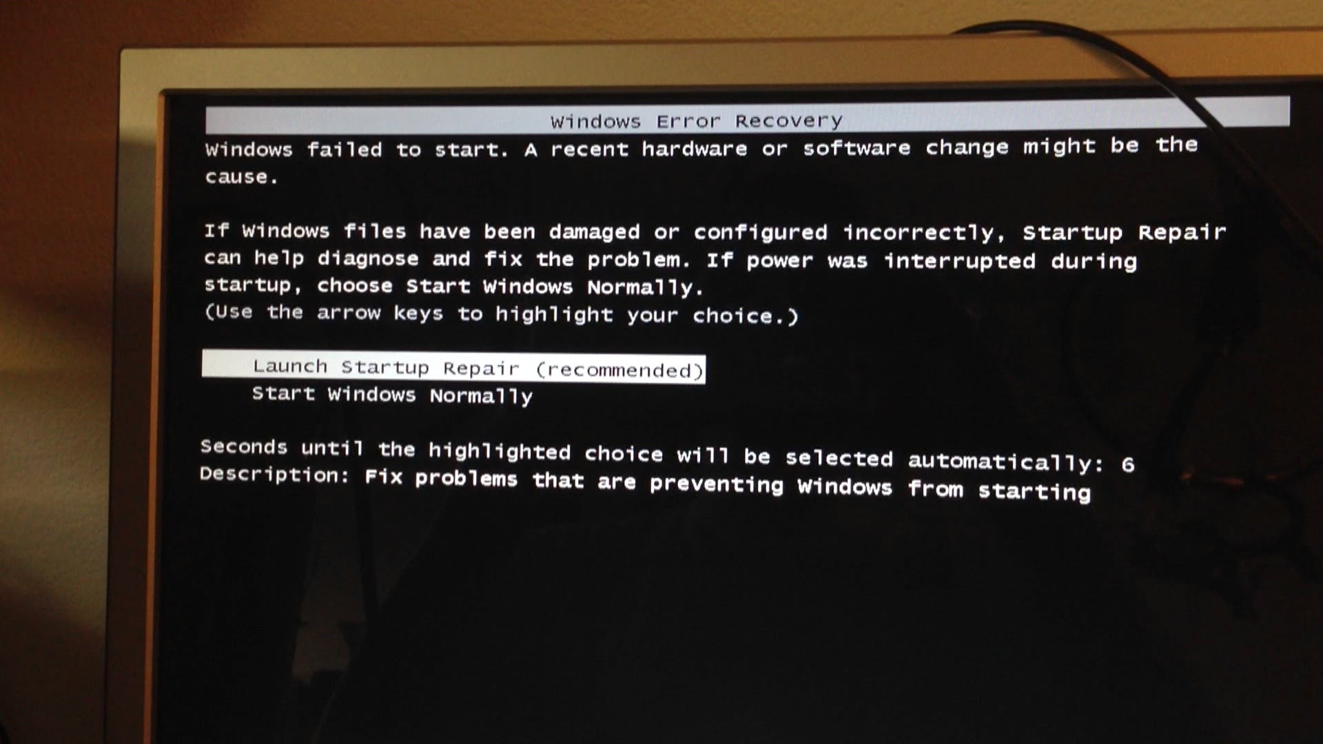 Failed to start driver error code 2148204812. Восстановление ошибок Windows. Error виндовс. Windows Error Recovery. Ошибка виндовс.