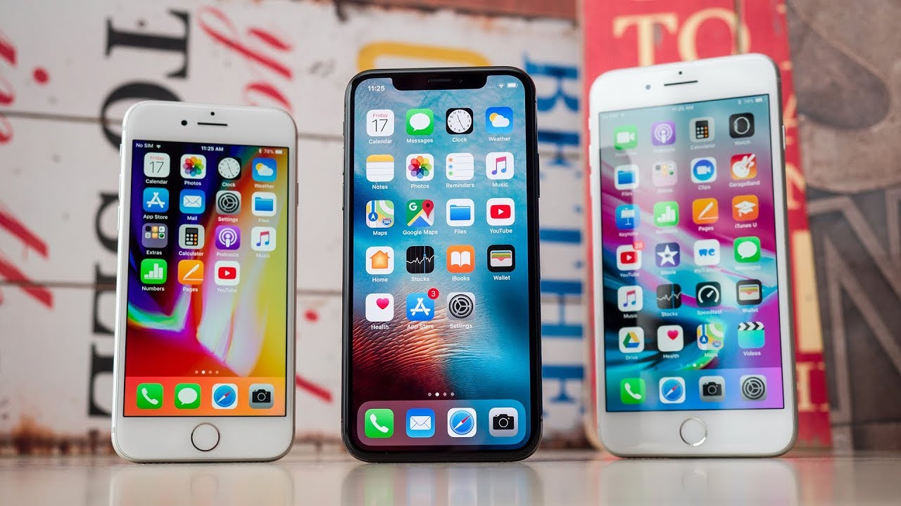 iPhone 8, iPhone X and iPhone 8 Plus