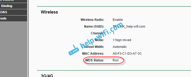 WDS Status - Run