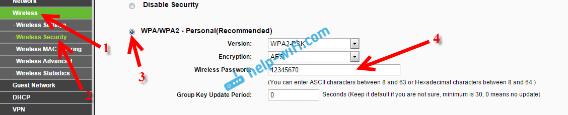 Установка пароля на Tp-Link