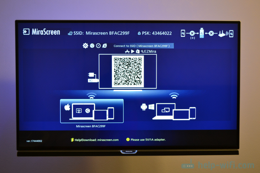 Настройка MiraScreen MX Wireless Display на телевизоре