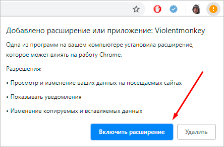 Включение расширения SaveFrom.net