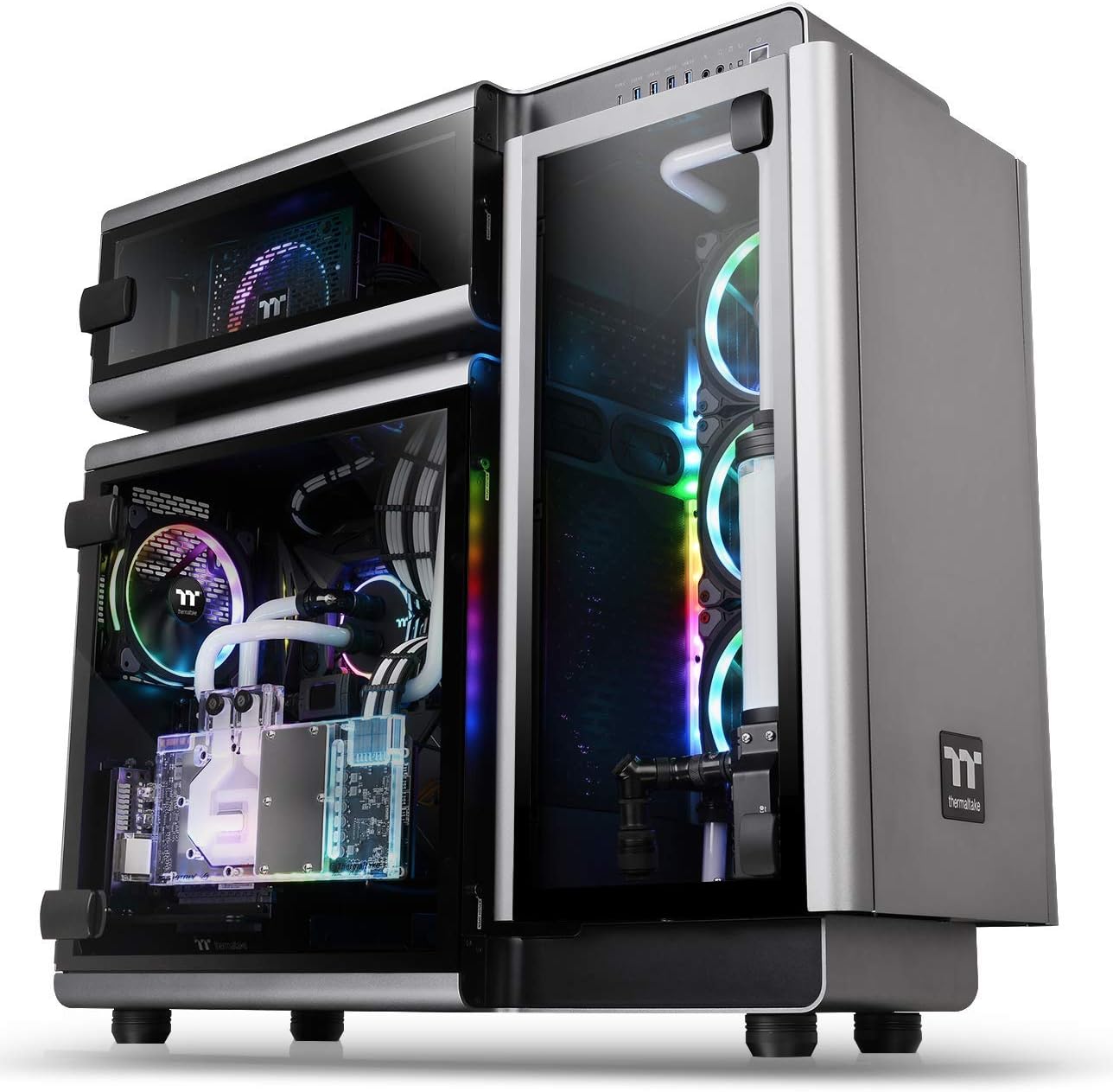 Лучшие корпуса для пк 2023. Thermaltake Level 20. Thermaltake Level 20 gt RGB Plus Edition. Thermaltake Level 20 сборка. Компьютерный корпус Thermaltake Level 20 CA-1j9-00f9wn-00 Silver.