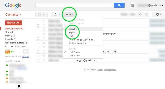 Transfer iPhone Contacts to Android Gmail