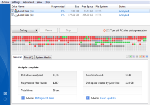 Auslogics Disk Defrag Free