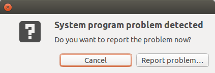 System program problem detected?