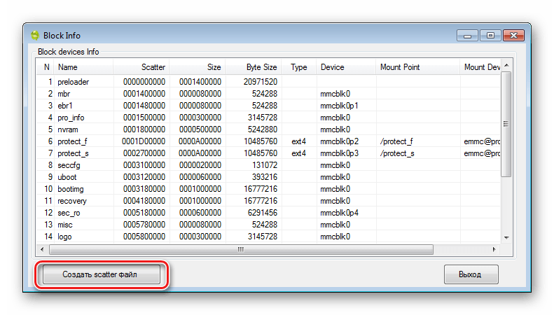 backup SP FT MTK Droid Tools создать скаттер