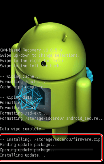 CWM recovery установка прошивки