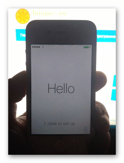 Apple iPhone 4S запуск iOS после прошивки аппарата через iTunes
