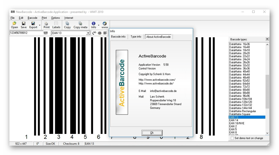Использование программы ActiveBarcode для создания штрихкодов на компьютере