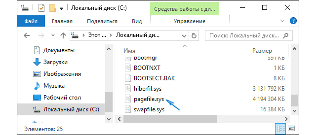 файл pagefile.sys