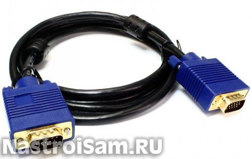 подключаем ноутбук к телевизору через vga rgb кабель