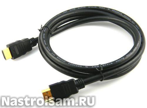 подключить ноутбук к телевизору через hdmi кабель