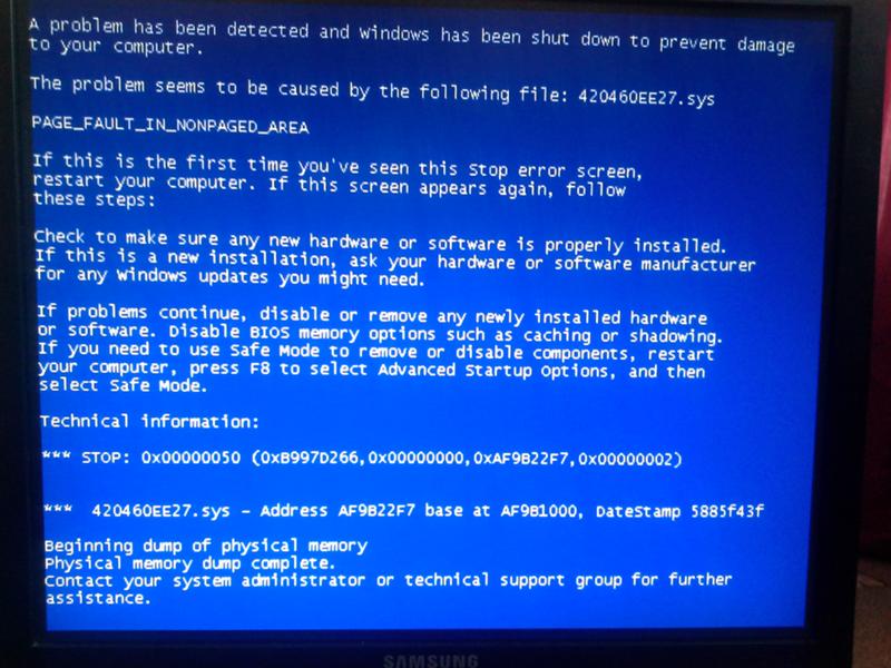 Сбой компьютера. Экран смерти виндовс хр. Синий экран смерти Windows 7 код ошибки 0x00000050. Синий экран смерти Windows XP. Синий экран при установке Windows 7.