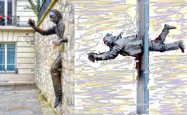 Стеной через тело. Человек проходит сквозь стену. Проходящий сквозь стены. Человек через стену. Человек из стены.