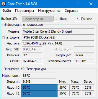 Программа Core Temp