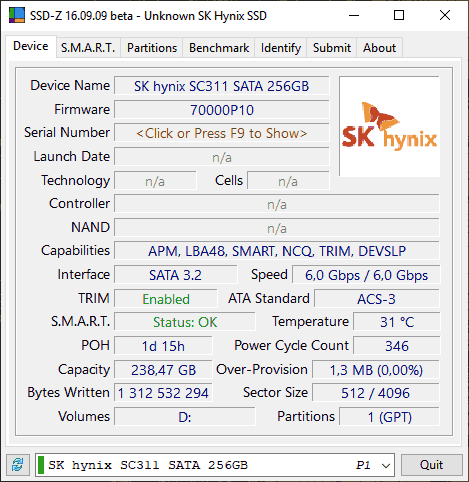 Программа SSD-Z