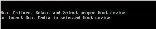 ошибка Boot failure