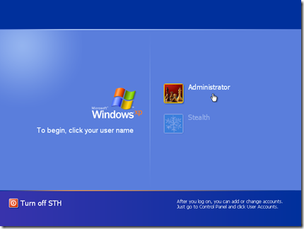 Экран приветствия Windows  XP