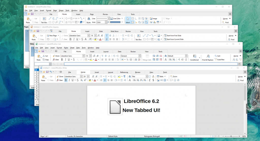 Интерфейс программы LibreOffice