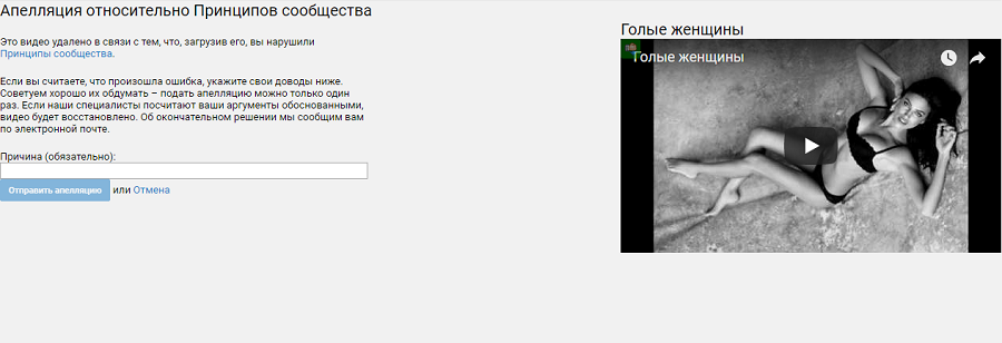 Дизайн обновили, а форму апелляции оставили на уровне 90-х