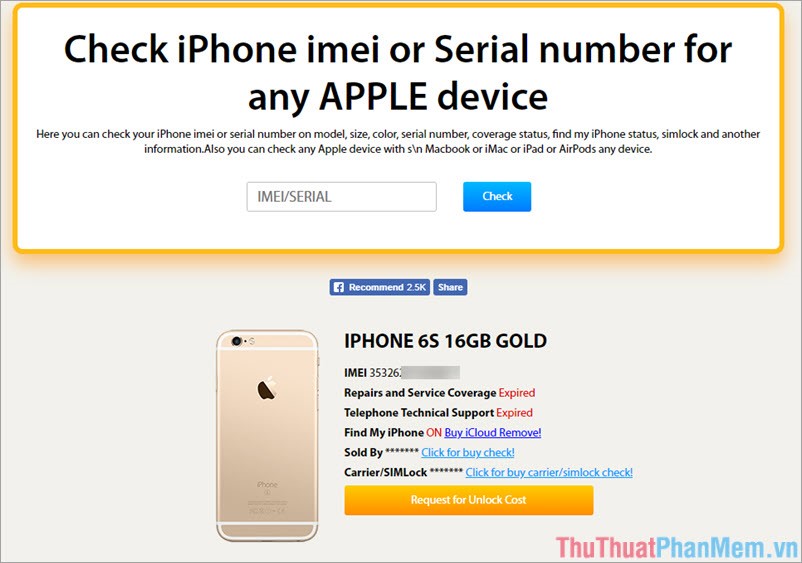 Проверить imei apple на официальном сайте