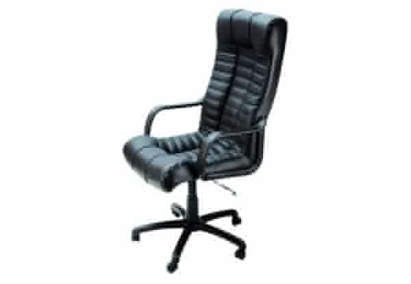 Кресло Атлантис Пластик Кожа Сплит черная