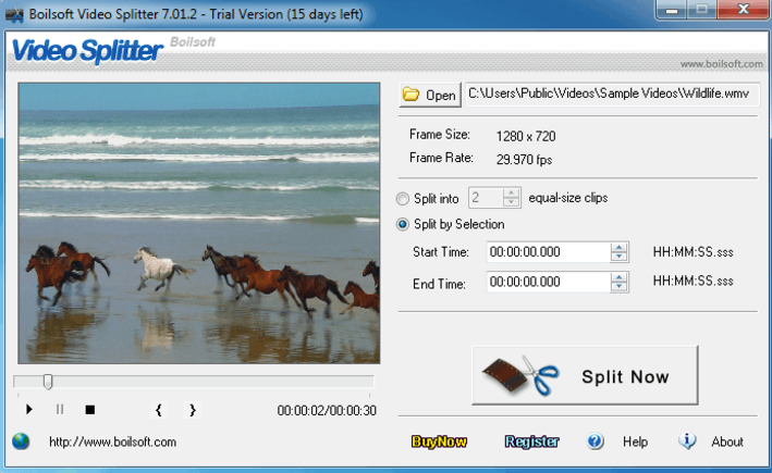 Boilsoft Video Splitter