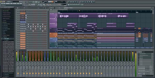 Интерфейс профессионального музыкального редактора FL Studio