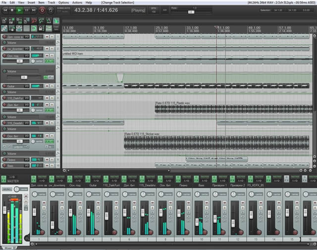 Скриншот студии звукозаписи Reaper