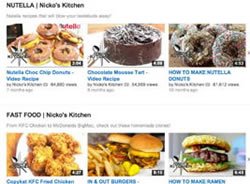 Качественно организованная страница кулинарного канала на YouTube