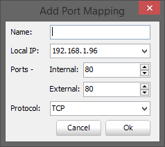 Добавление порта в UPnP Wizard