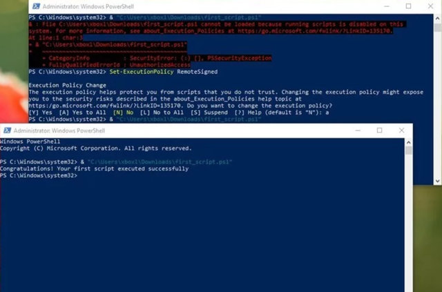 Работа со скриптами в инструменте PowerShell Windows 10