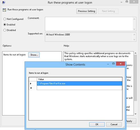 Автозапуск программ в Windows 8 с помощью групповой политики Автозапуск программ в Windows 8 с помощью групповой политики
