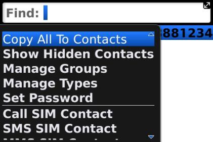 import contacts from sim to blackberry