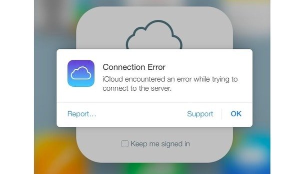 Ошибка iCloud