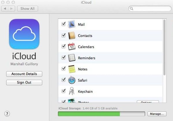 Выйдите из системы и вернитесь в iCloud