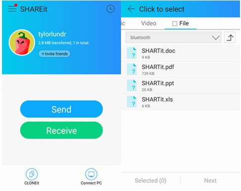 Передать shareit на айфон