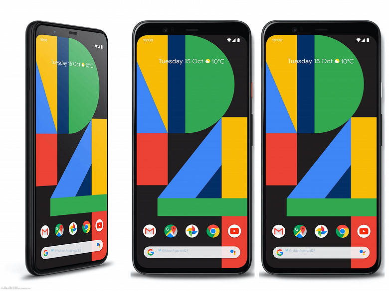 Черный, белый и розовый. Google Pixel 4 и Pixel 4 XL позируют на больших официальных рендерах