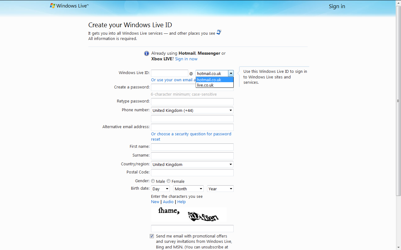 Создать windows live. Hotmail sign up. Создать почту hotmail. Live ID вход. Веб Интерфейс hotmail.