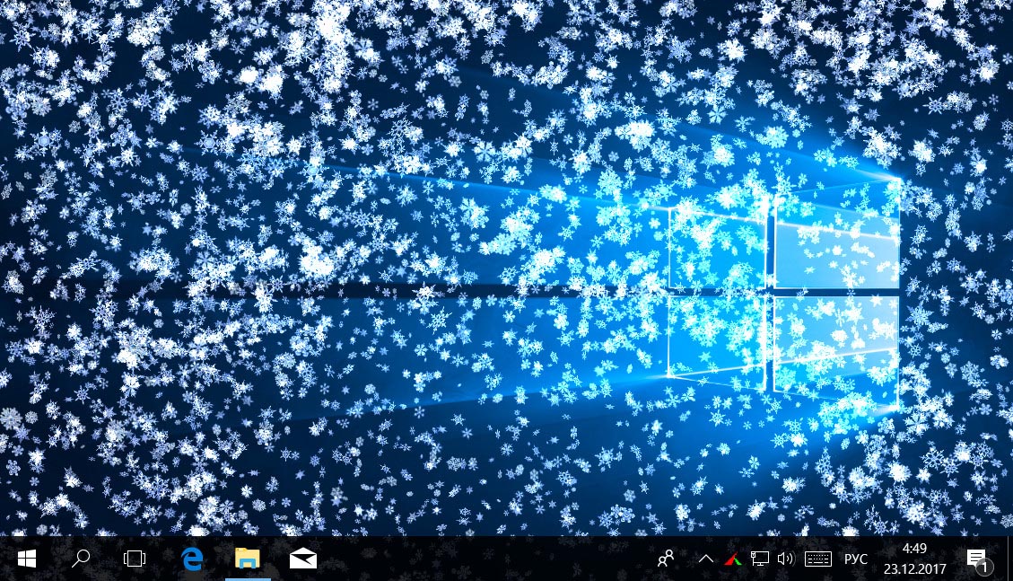 Snowy Desktop 3D